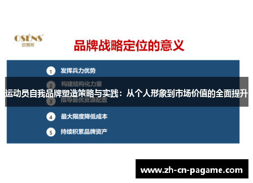 运动员自我品牌塑造策略与实践：从个人形象到市场价值的全面提升