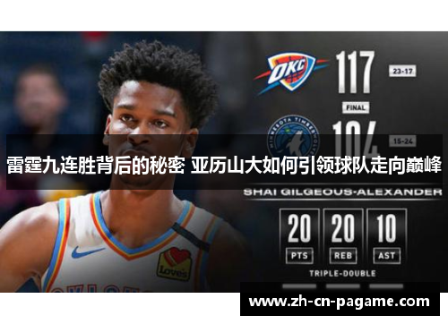 雷霆九连胜背后的秘密 亚历山大如何引领球队走向巅峰